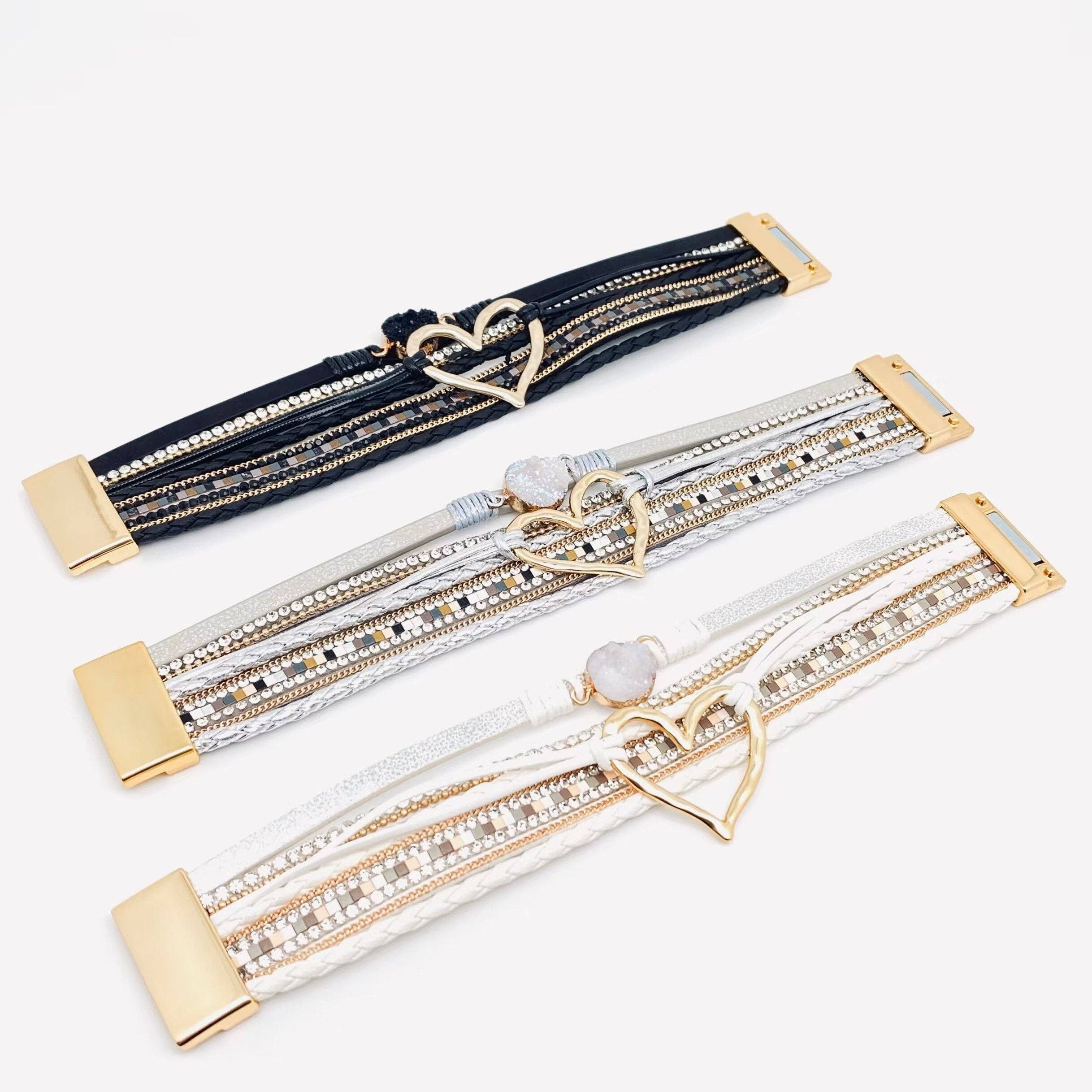 Mio Queena – Engroshandel Armbånd – Multi-lags armbånd med hjertevedhæng - BJ/LB13