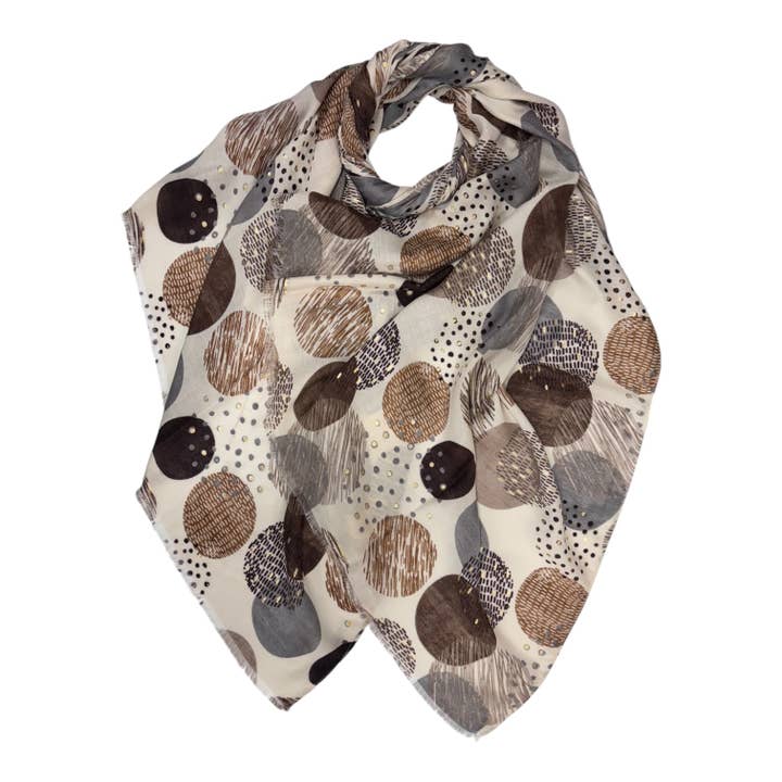 London Scarves - Vente Écharpe – femme - Écharpe à imprimé abstrait de planètes7