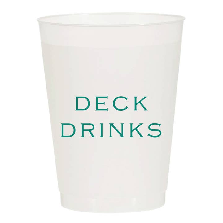 Deck Drinks Frosted Cups - Summer für den Großhandel von Sip Hip Hooray