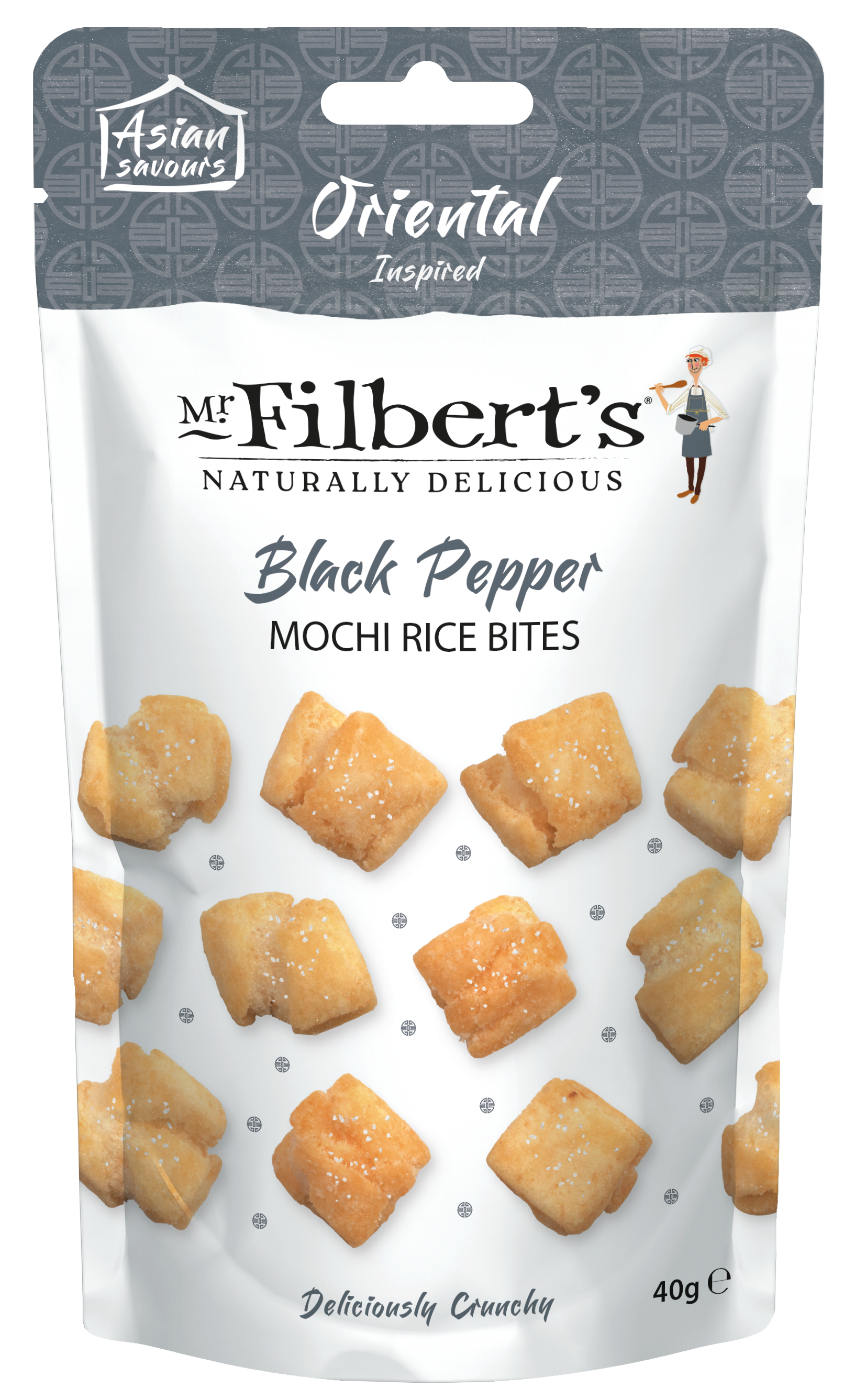 Mr Filbert's – wholesale Puffed rice treat – Oriental Black Pepper Rice Crackers3