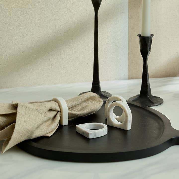 What a Host Home - Wholesale Dinner & Cloth Napkin - Cassis Linen Table Napkin Beige Set2