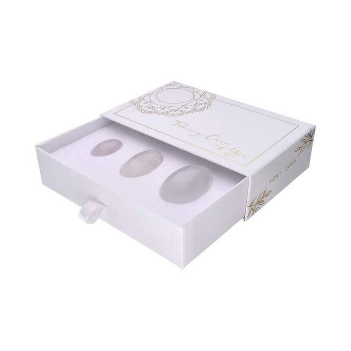 Vives de la Cortada S.L - Venta al por mayor Piedras/cristales espirituales - Pack Huevos Yoni de Cuarzo Blanco