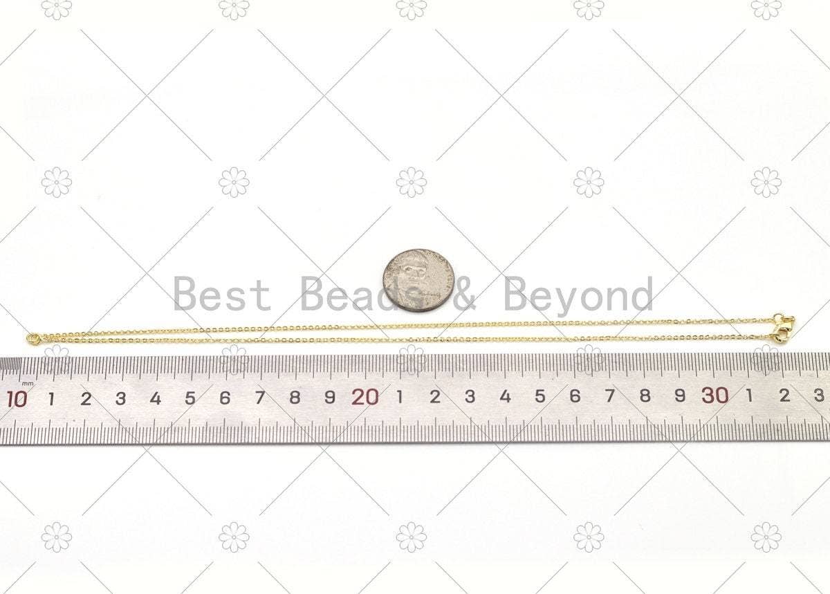 BestBeads&Beyond - Wholesale Link & Chain Necklace - 18K Gold Filled Trace Oval Link Chain Necklace, Sku#JD083