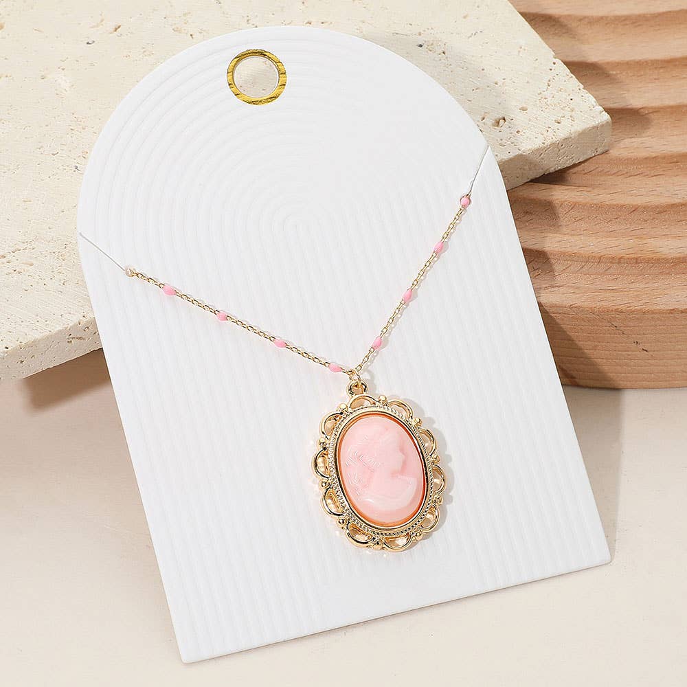Sensibling Corp. - Wholesale Pendant/Charm Necklace - Vintage Cameo Pendant Necklace6