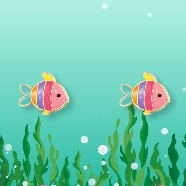 Glitter Rainbow Fish | Cutie Stud Earrings for Kids
for wholesale by Girl Nation