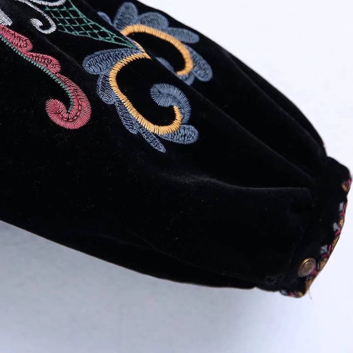 Black Vintage Floral Embroidered Cardigan Jacket for wholesale on Faire4