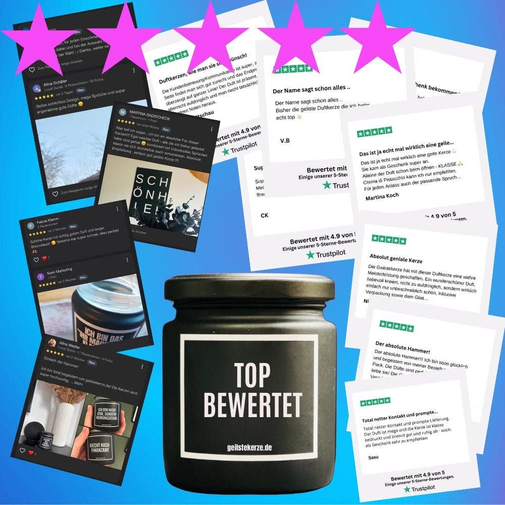 geilstekerze - Wholesale Jar/Filled Candle - Vegan Organic Candle with Quote – NAMASTE BITCH5