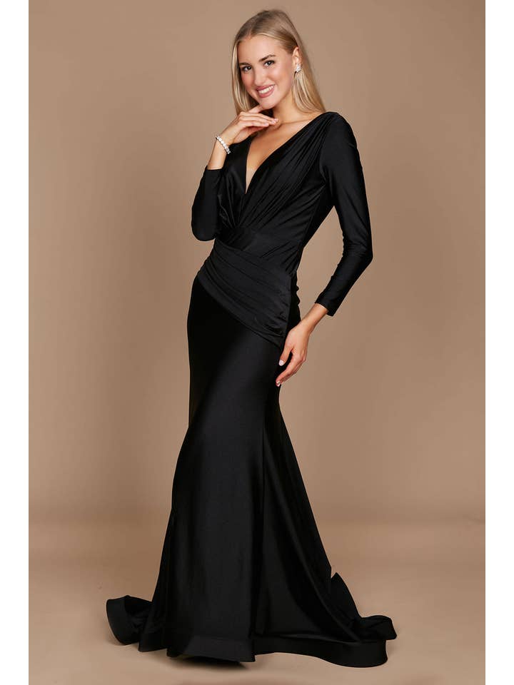 Kos Couture - Wholesale Gown - Women's - Long Sleeve Formal Evening Dress 9