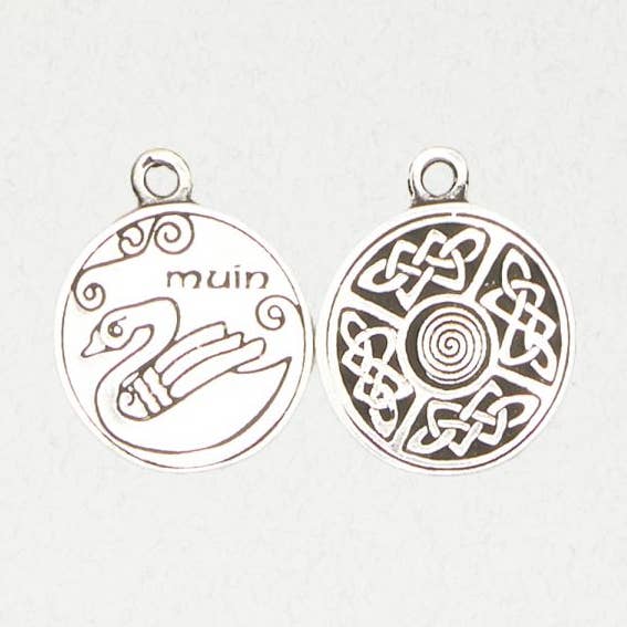 Celtic Astrology Pewter Pendant Necklace - MUIN (Sep 3 - Sep 30) for wholesale by Nirvana LLC