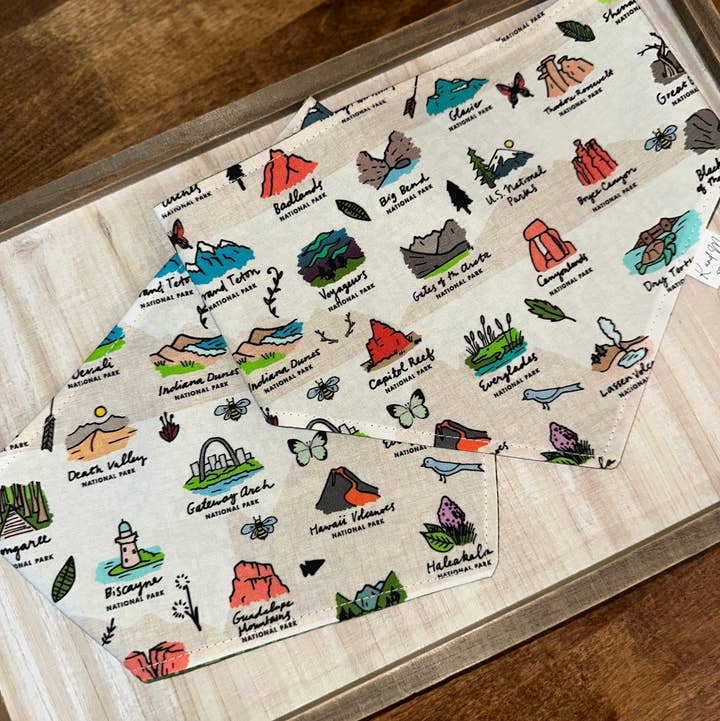 K and M Collars - Wholesale Pet Bandana - Dog - National Parks Reversible Dog Bandana, Great Outdoors2