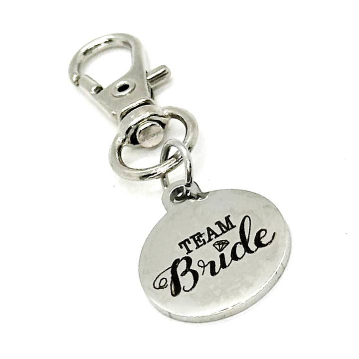 Therapist Clip On Charm Stainless Steel Engraved Keychain Accessory Mental Health Gift For Counselors Psychologists And Therapists for wholesale by JKCE Designs