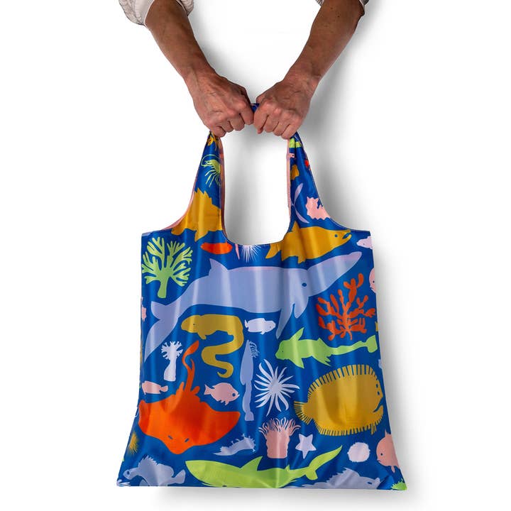 Yellow Owl Workshop - Wholesale Tote Bag - Women's - Sea Animals Art Sack® by Banquet Workshop - Beach Tote Bag3
