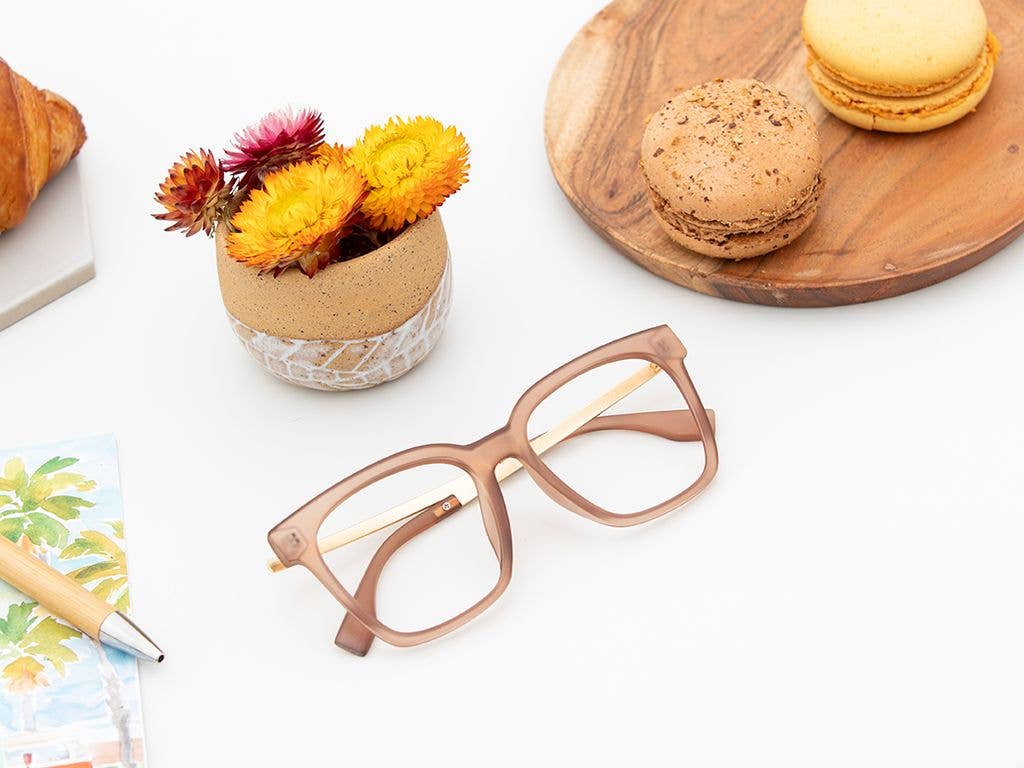 Blue Planet Eco-Eyewear - Venta al por mayor Gafas - Unisex - BP20891 Everly - Mocha Mate / Filtro de Luz Azul1