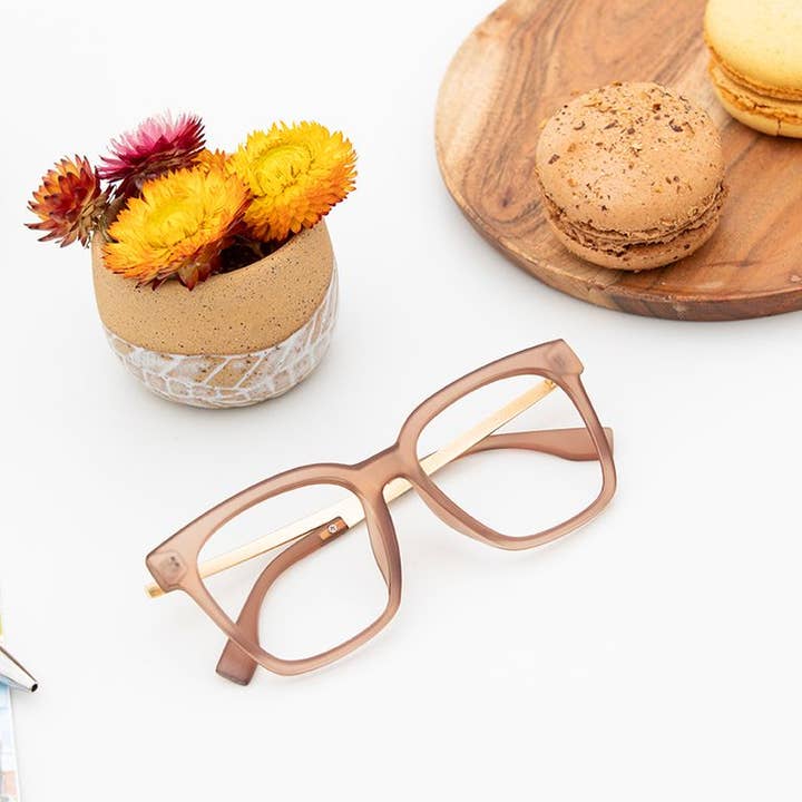 Blue Planet Eco-Eyewear - Venta al por mayor Gafas - Unisex - BP20891 Everly - Mocha Mate / Filtro de Luz Azul1