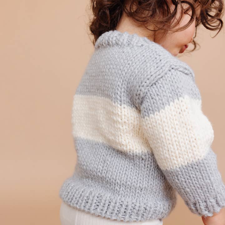 The Blueberry Hill – wholesale Knitted jumper – Baby – Ski Sweater Bowie Grey Kids Baby Clothing Christmas 20257