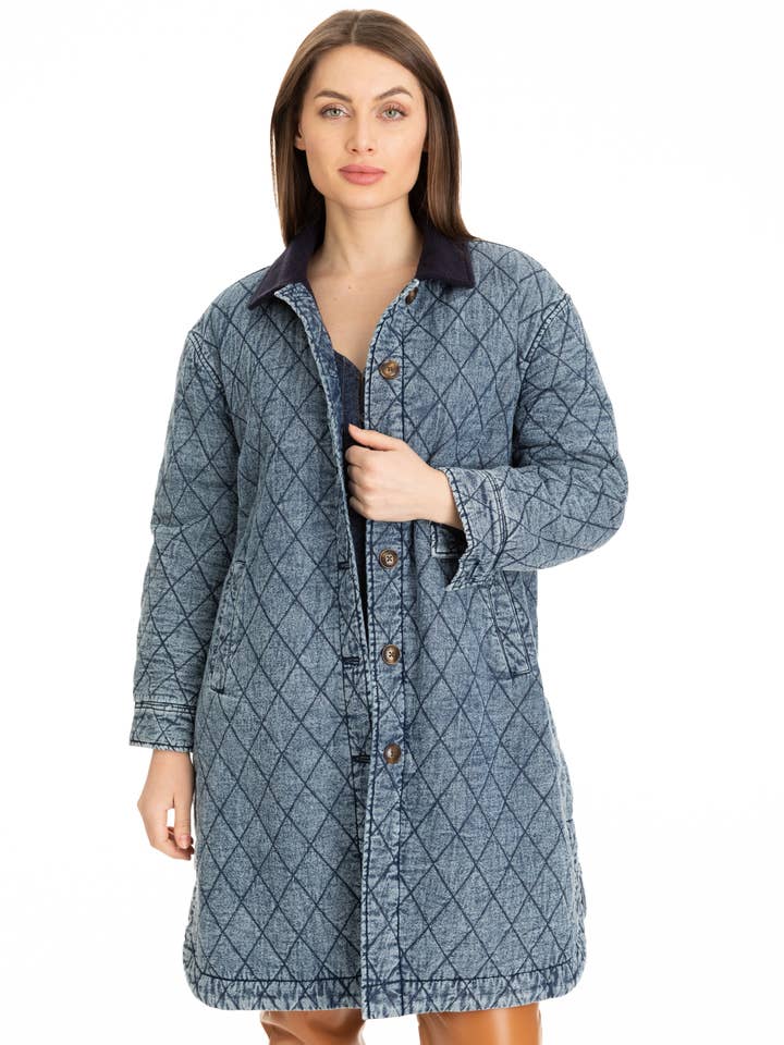 Fleece-Lined Quilted Barn Coat for wholesale by Given Kale