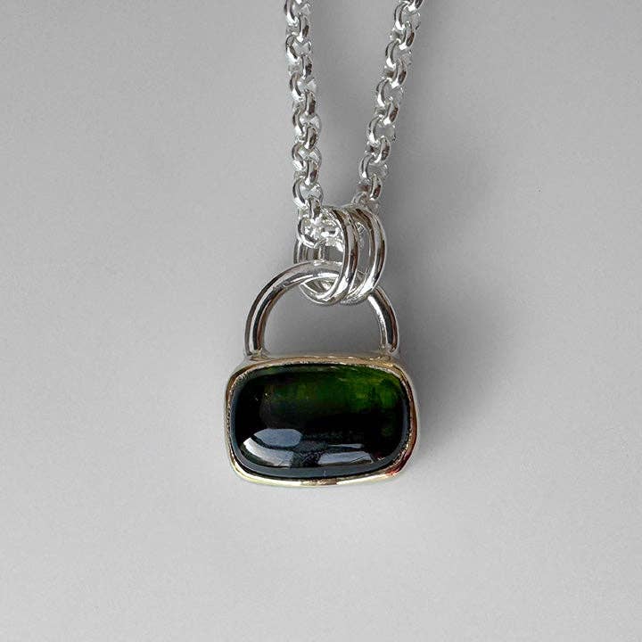 Green Tourmaline Necklace for wholesale by McKenzie Mendel Jewelry