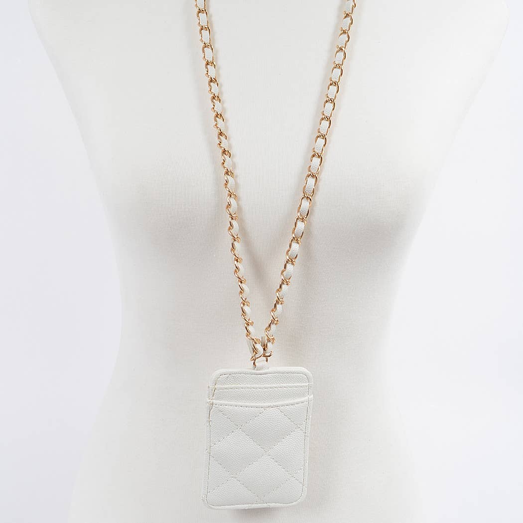 3AM BY H&D ACCESSORIES - Wholesale Pendant/Charm Necklace - Quilted Card Case Necklace Bag5