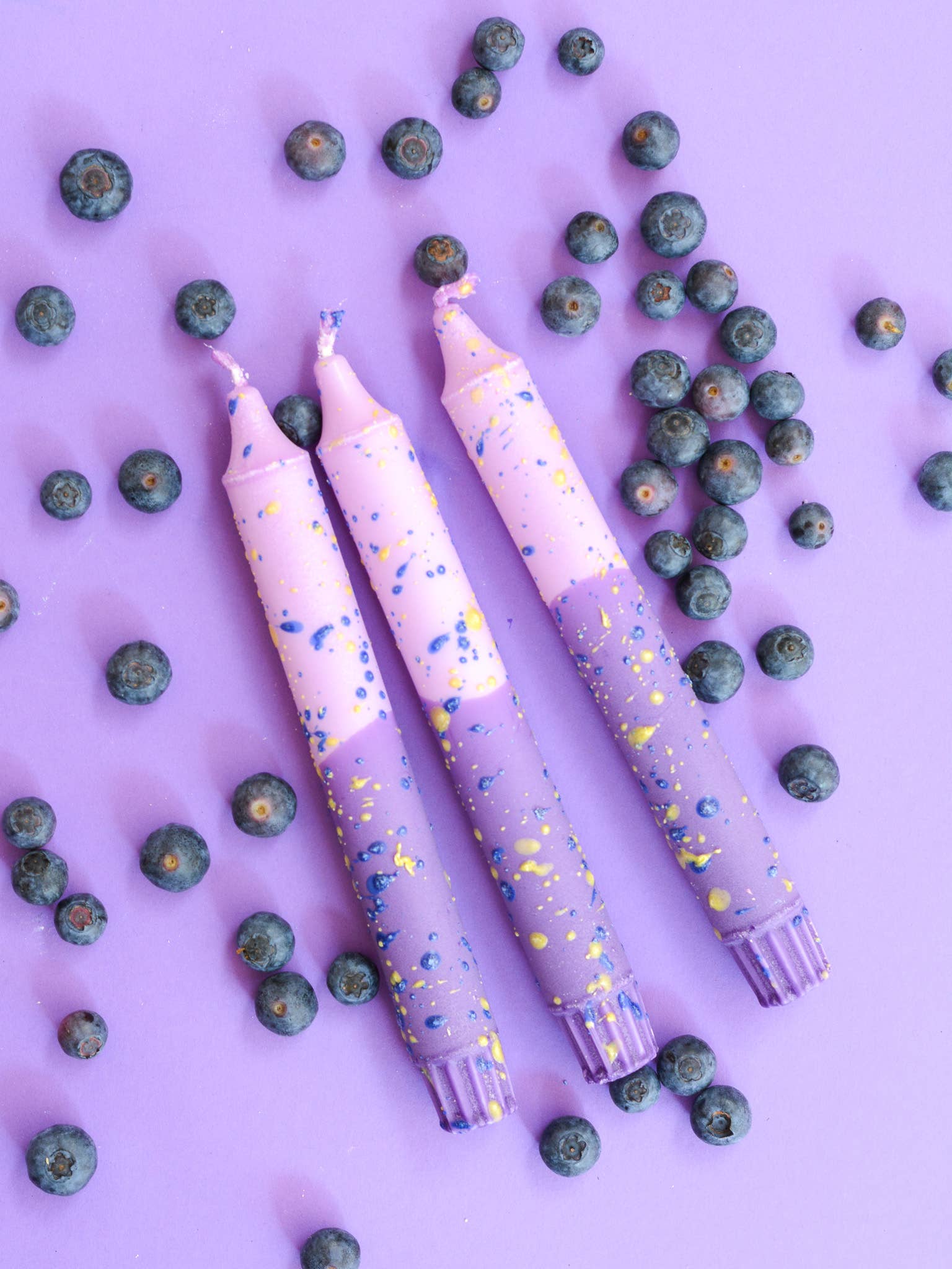 Nordtrice - Wholesale Tapered Candle/Candlestick - Taper candles- Summer Party / Purple Grapes & Confetti4