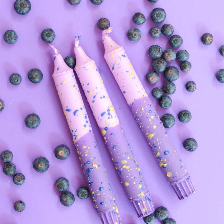 Nordtrice - Wholesale Tapered Candle/Candlestick - Taper candles- Summer Party / Purple Grapes & Confetti4