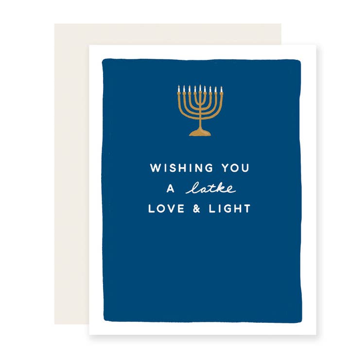 Latke Love & Light | Chanoeka-kaart voor wholesale door Slightly Stationery