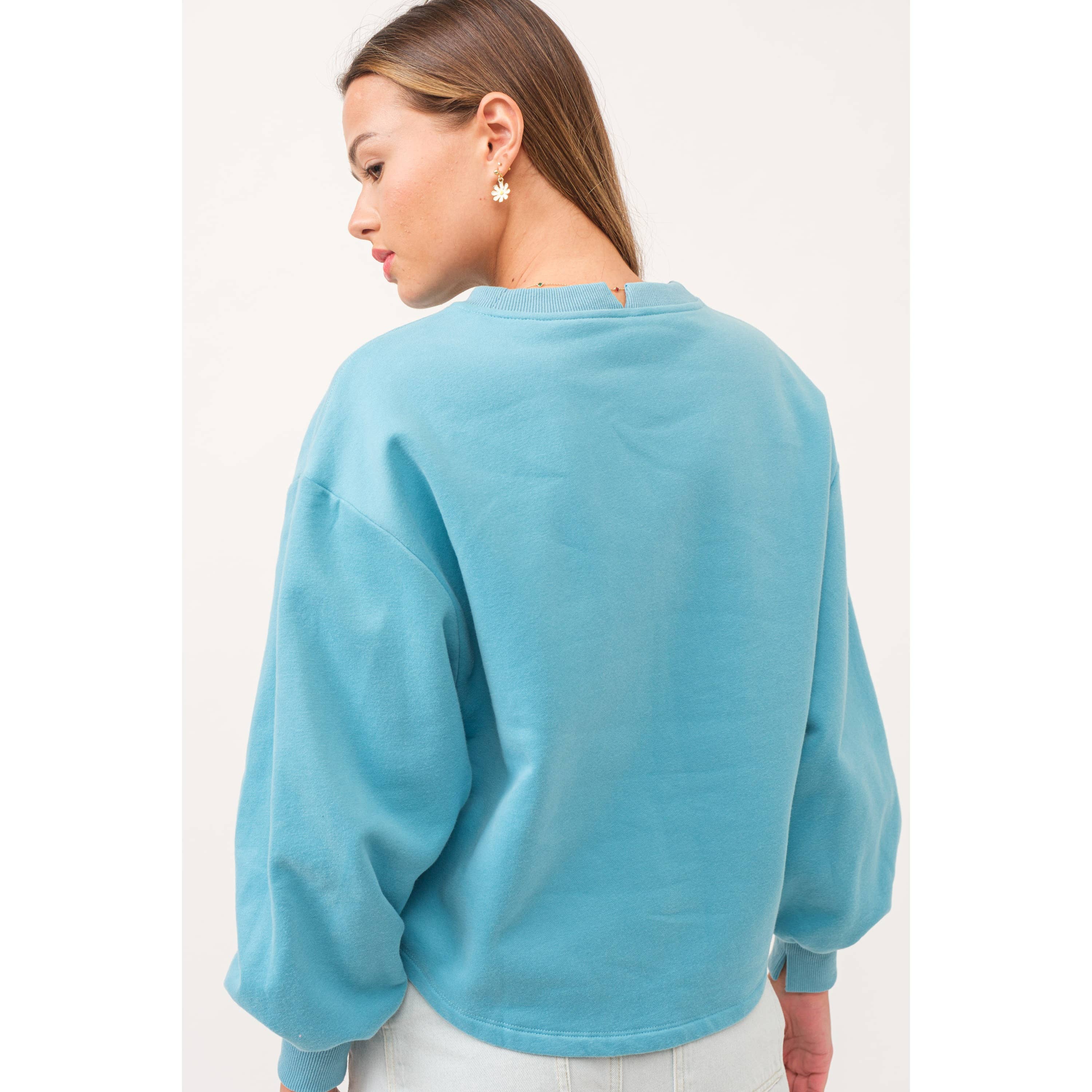 The GREii - Wholesale Sweatshirt - Women's - Cutout Rib Fleece Sweatshirt14