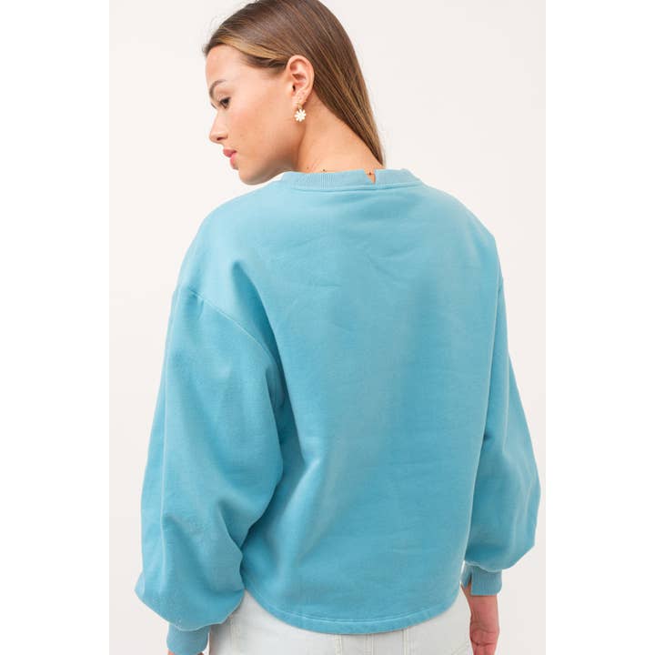 The GREii - Wholesale Sweatshirt - Women's - Cutout Rib Fleece Sweatshirt14