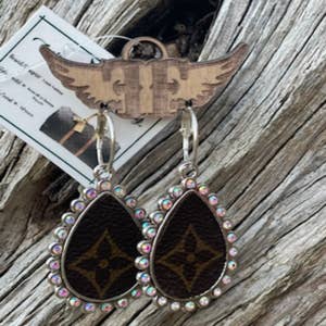 Bling it on Baby Boutique - KEEP IT GYPSY UPCYCLED LV EARRINGS