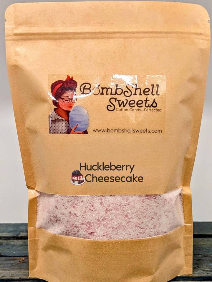 Huckleberry Cheesecake Cotton Candy Floss Sugar for wholesale by Bombshell Sweets