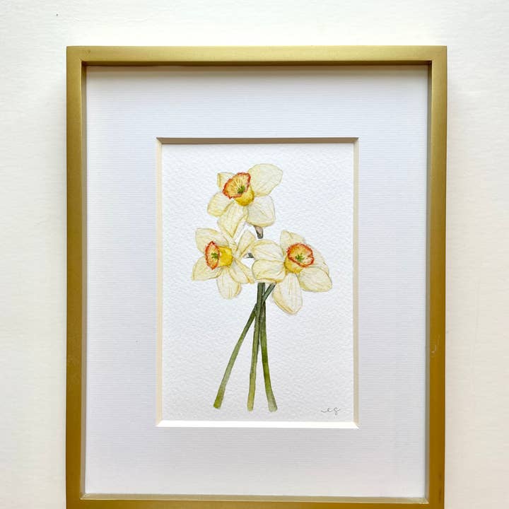 Ellen Schaefer Art – Großhandel Kunstdruck – Kunstdruck „Narzisse, März-Geburtsblume“