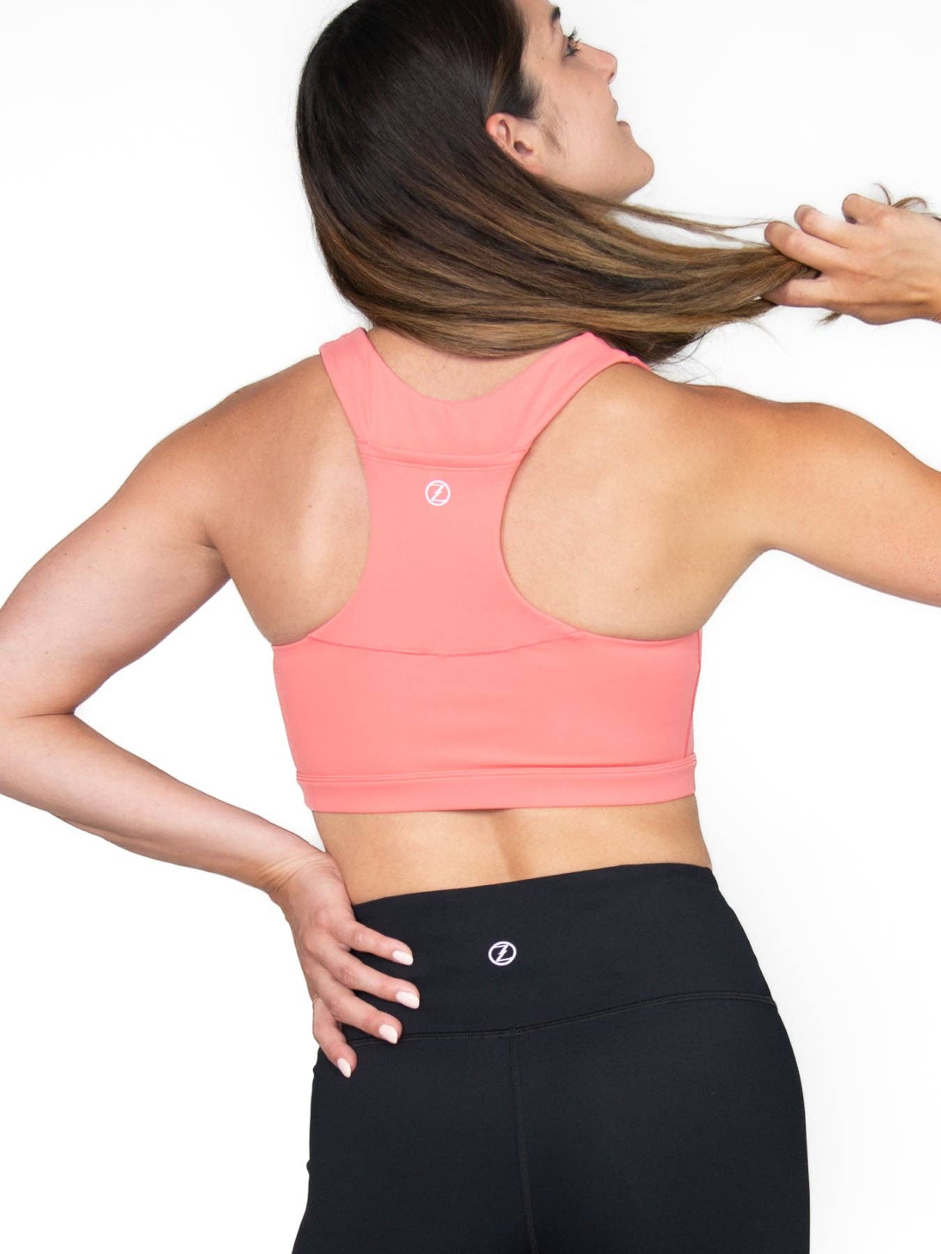 Body Wrappers – Großhandel Sportoberteil – Damen – Kurzer V-BH mit Powermesh-Einsatz an der Gesäßtasche - CZJ0016