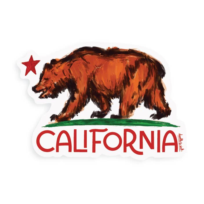 California Bear Sticker for wholesale by doodles.ink.