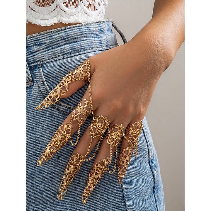 StyleGalX - Venta al por mayor Decoración/pegatinas de uñas - Protectores de Uñas Geométricos Huecos de Cadenas