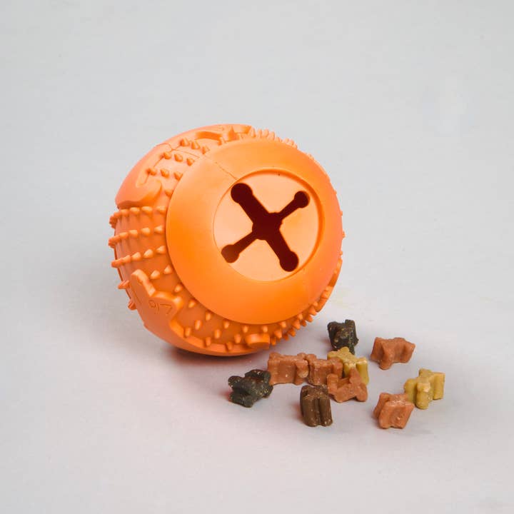 Treat ball for dogs (orange) for wholesale by Int. Pets