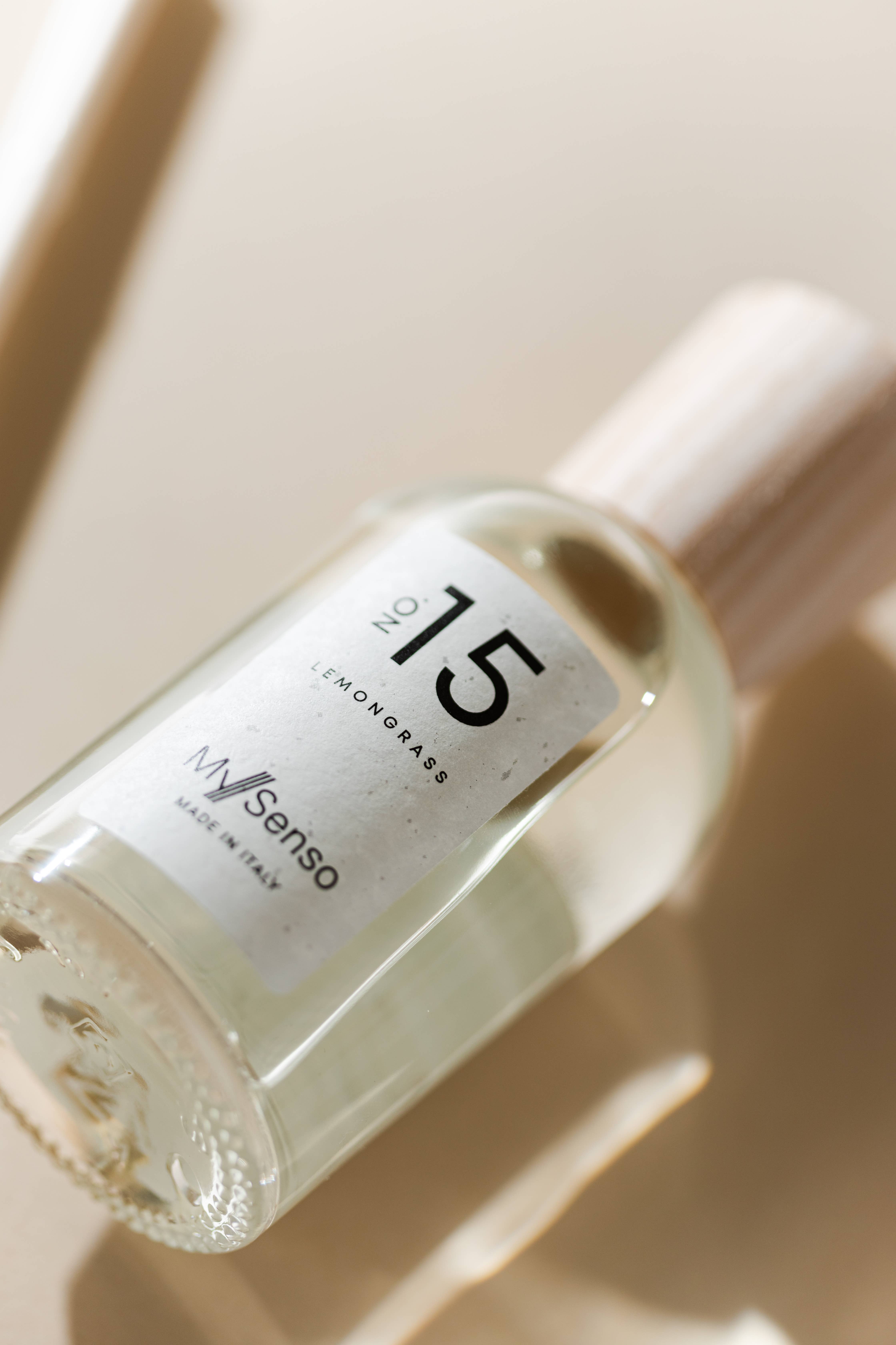 MySenso – Engroshandel Duftolie med pinde – Omgivende parfume 100ml N°15 Citrongræs, italiensk duft1