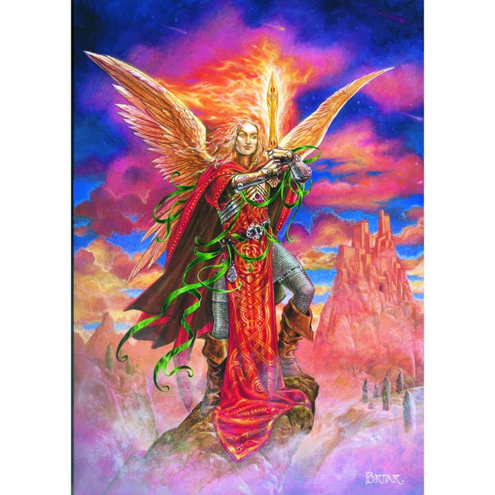 Ärkeängeln Mikael A4 Affischtryck i A3 Monterad Bild av Briar för wholesale av Eastgate Resource