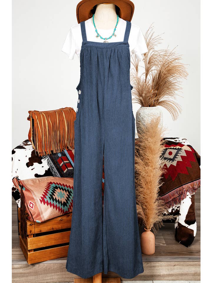 fashionworks - Vente Salopette – femme - Combinaison d'automne en velours côtelé à poches unies et coupe ample de la marque Fashion-W8