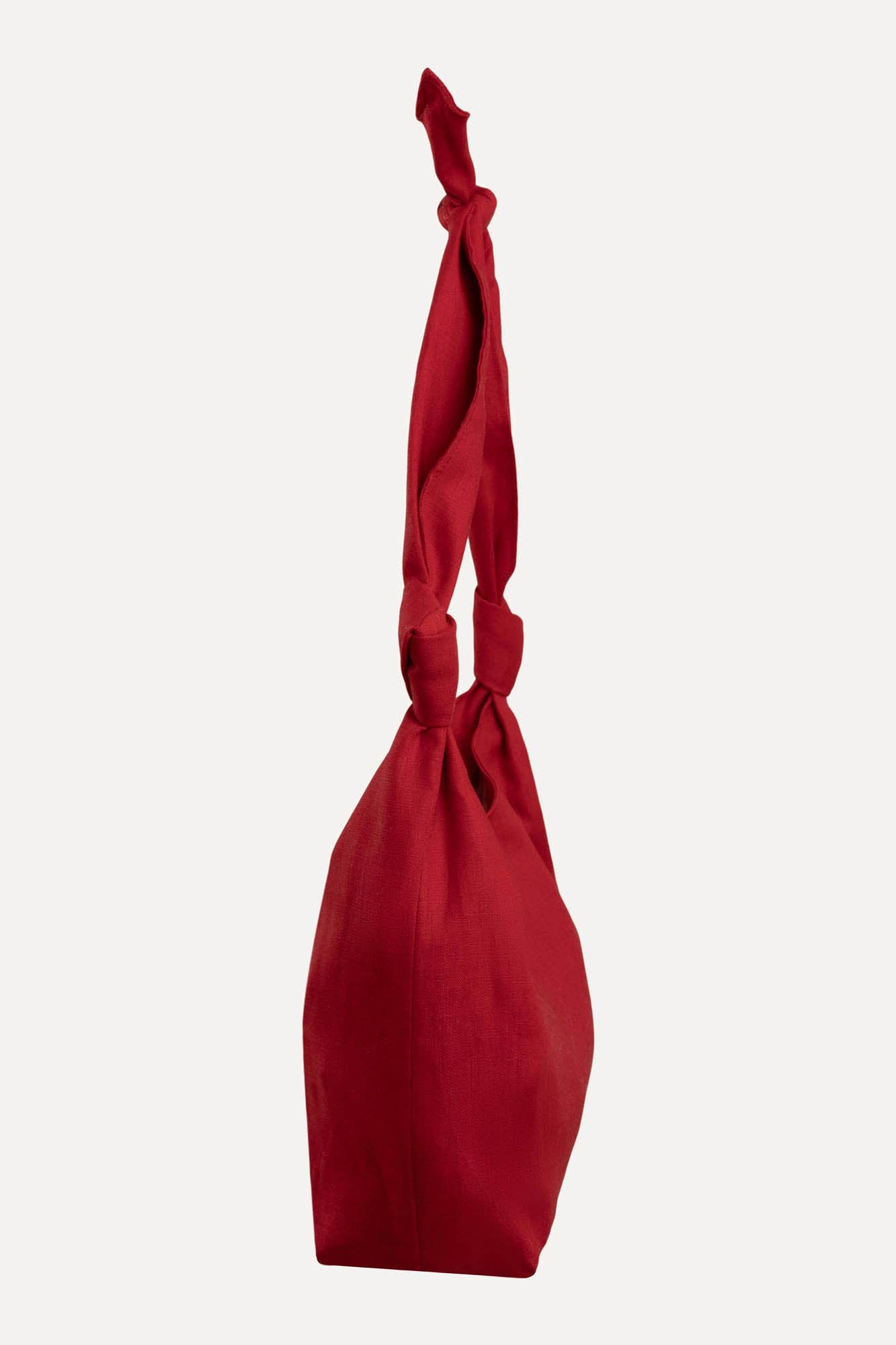 MLE - Wholesale Tote Bag - Women's - Nodo Linen Tote in Cherry2