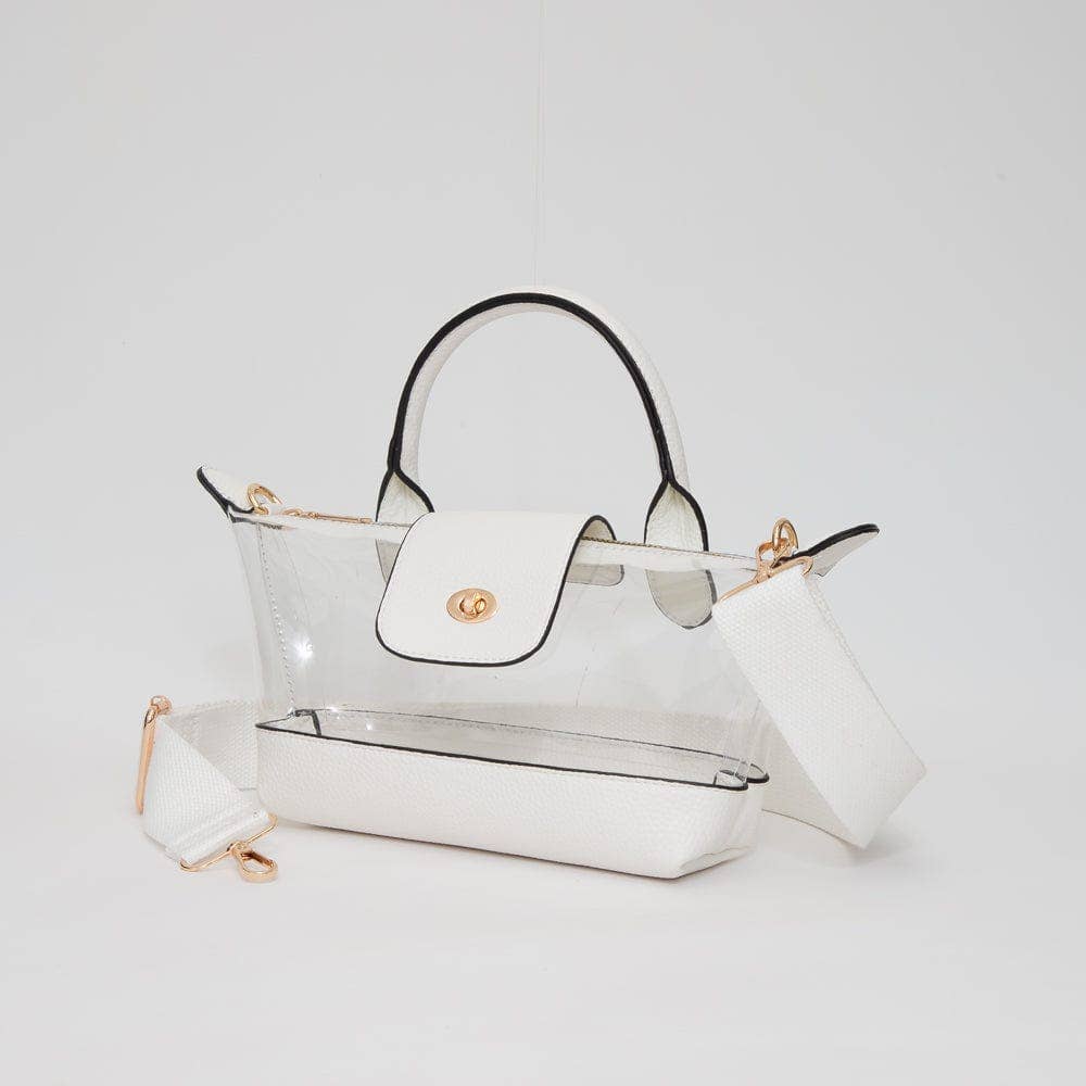 MiMi Wholesale - Vente Sacoche – femme - TG10701 Stella Mini Sac à Main/Bandoulière Transparent18