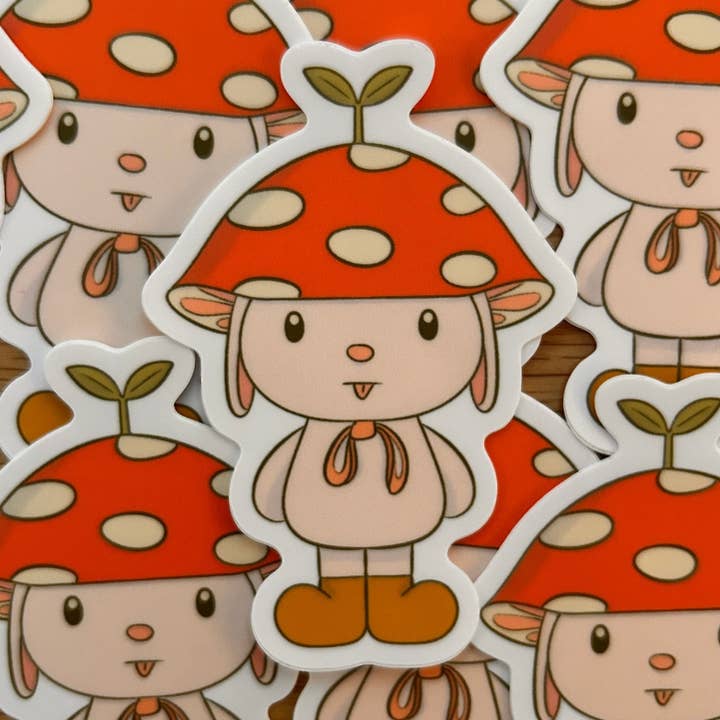 Bunny Explorer Sticker for wholesale by Sunny's Little Doodles