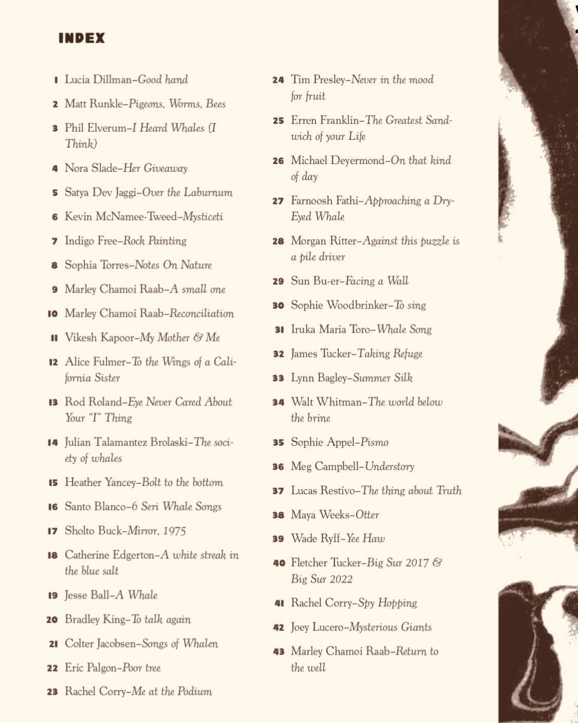 ULTRAVIOLET BOOKS - Vente Poésie et théâtre - Souhaitez que la cloche de la baleine soit rafraîchie.9