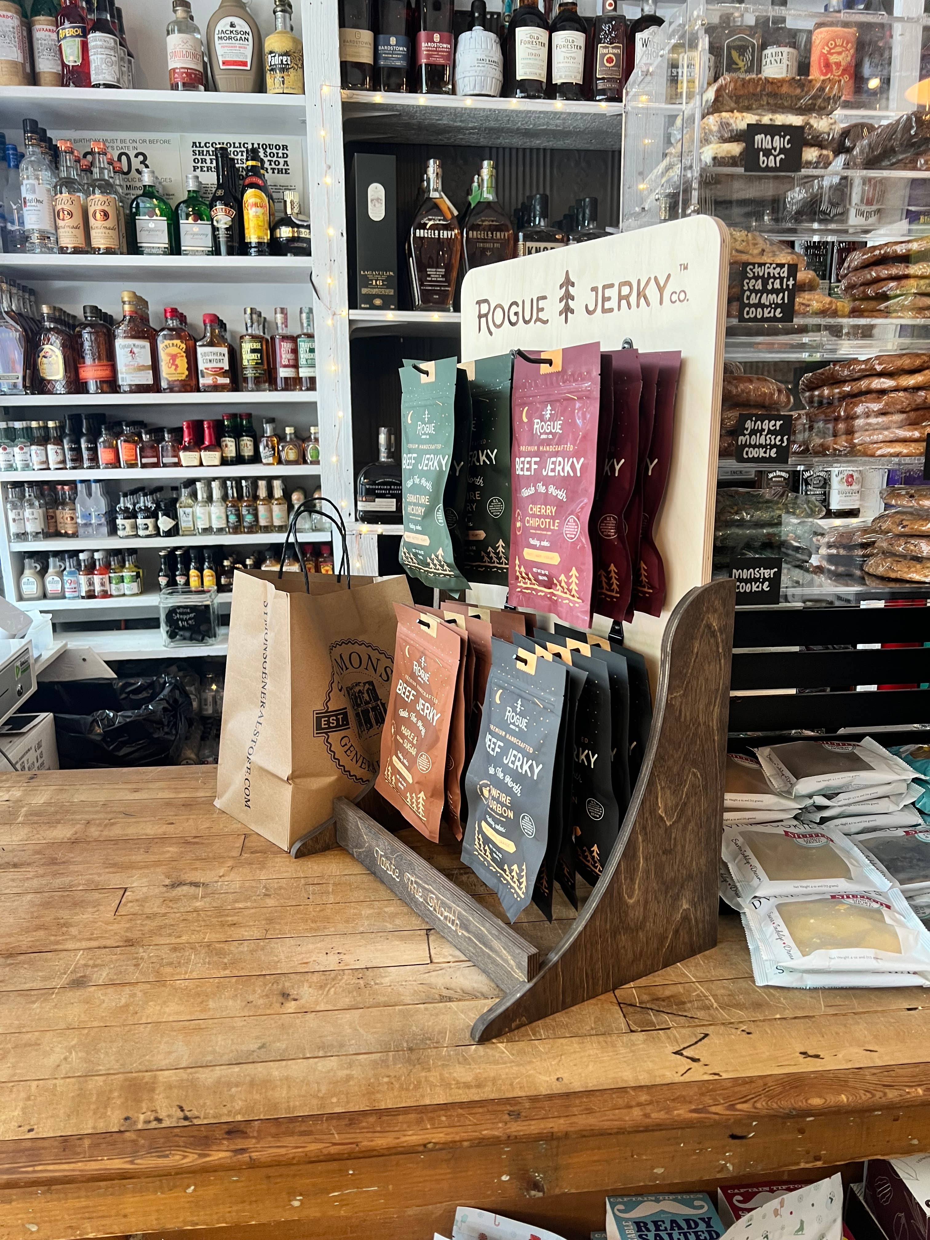 Rogue Jerky Co. - Wholesale Jerky - FREE Counter Display Package: 16 of Each Beef Jerky Flavor!9