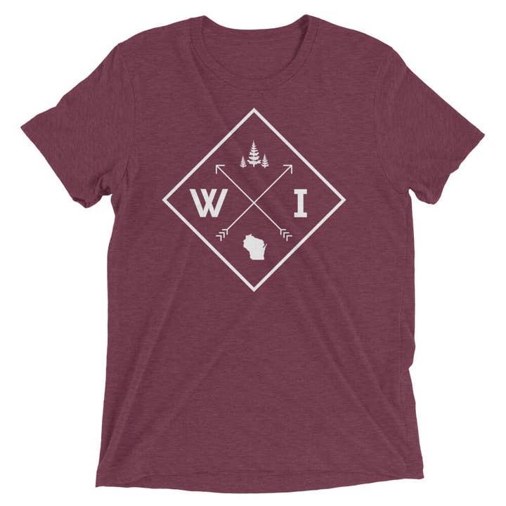 Arrows Tee – Maroon for wholesale by Forward Apparel Co.
