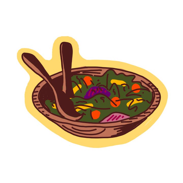 Salad Sticker for wholesale by La Familia Green
