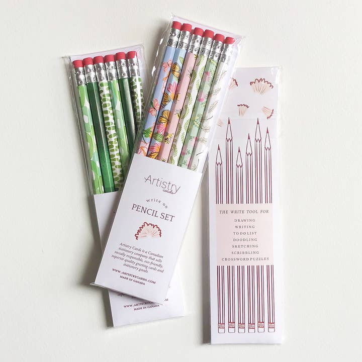 Artistry Cards - Wholesale Pencil - Set of 6 Plaid Pencils – Stylish Stationery for Retail2