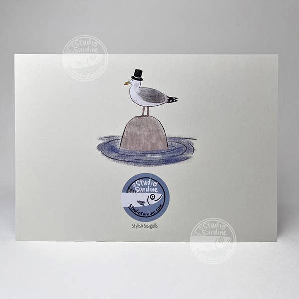 Studio Sardine - Wholesale Everyday Greeting Card - Stylish Seagulls A7 Size Notecards, Blank Greeting Cards1