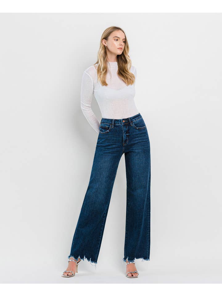 MEDIUM DARK DENIM TUMMY CONTROL 90'S VINTAGE SUPER HIGH RISE LOOSE LV1210MD for wholesale on Faire2