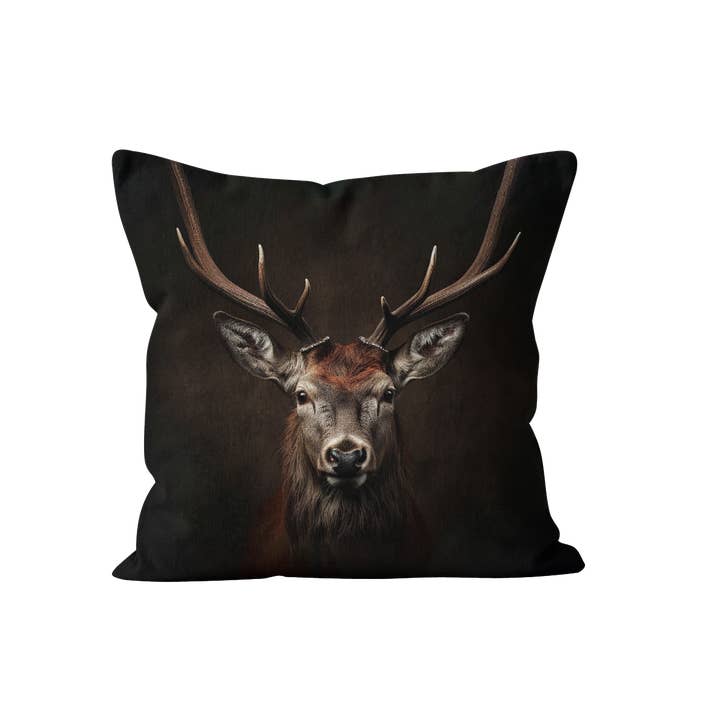 Velvet deer cushion for wholesale by Coast and Valley