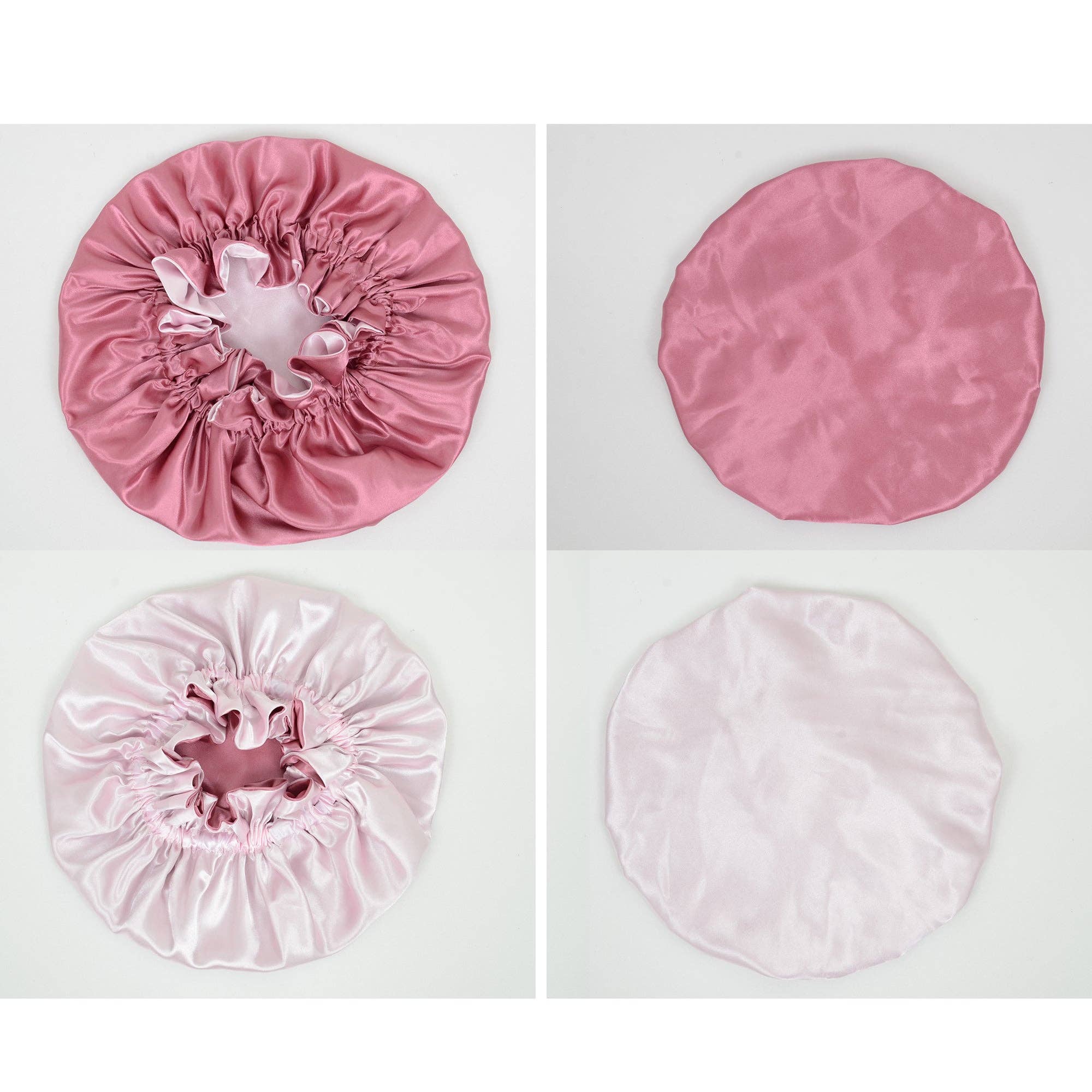 AK Brand – Engroshandel Nathue – til kvinder – Satin sovekalot med dobbelt lag og flæsekantet silkehat3