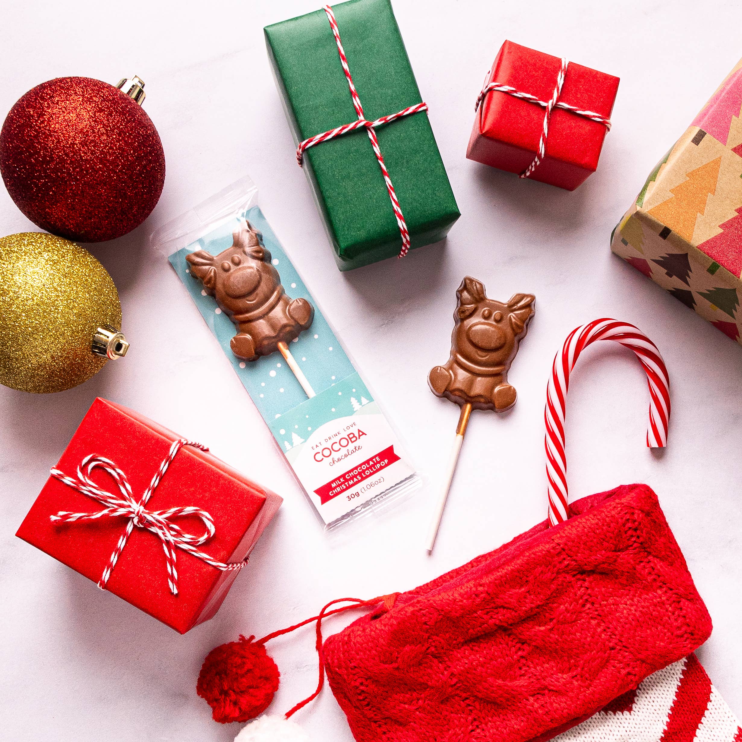 Cocoba - Wholesale Lollipop - Mixed Case of Christmas Lollipops - Santa, Reindeer, Snowman5